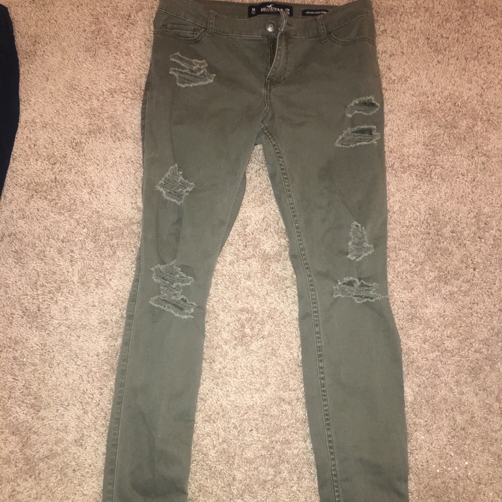 Hollister olive jeans size 4